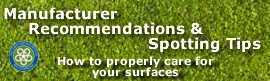 Gerlach Cleaning Systems shares some Manufacturer's Recommendations and Spotting Tips