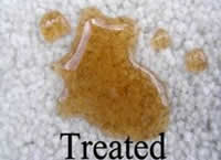 Carpet that has been treated by the Gerlach Cleaning Systems Fiber and Fabric Protectent